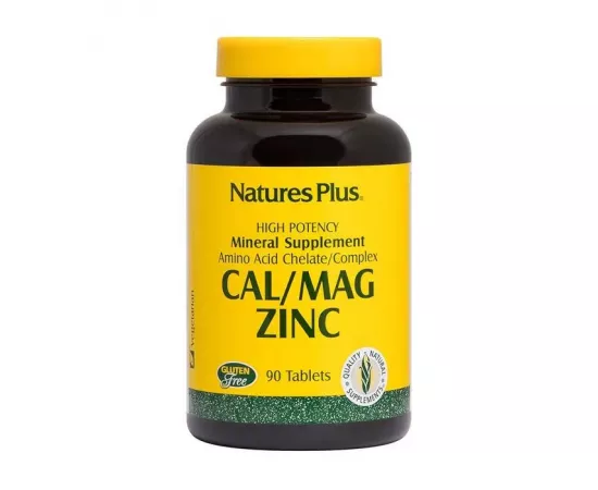 Natures Plus Calcium Magnesium Zinc 1000 500 75mg Amino Acid Chelate 90's