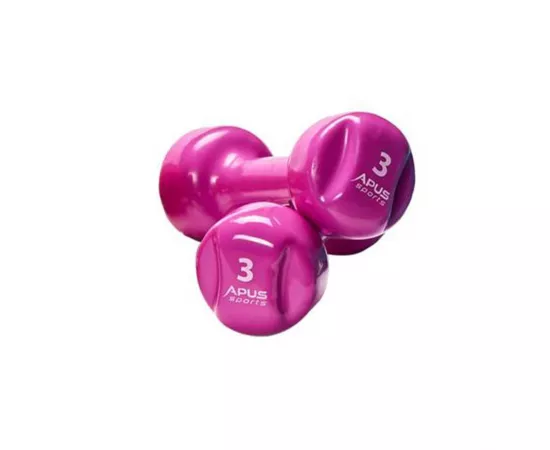 Apus Sports Vinyl Dumbbell Set 0.5 Kg to 4 Kg (7 Pairs)