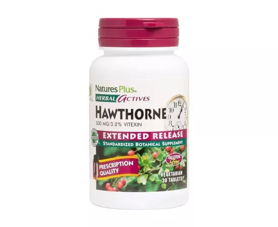 Natures Plus Herbal Actives Hawthorne 300 mg 3.2% Vitexin 30's