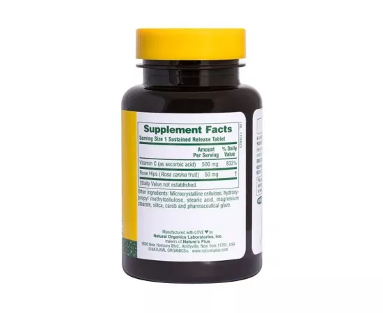 Natures Plus Vitamin C 500 Sustained Release With Rose Hips Tablets 90's