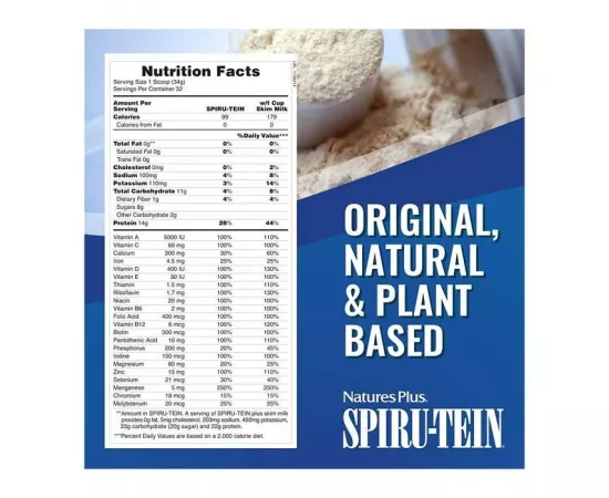 Natures Plus Spiru-Tein Strawberry 2.4 Lbs 1088 g Can