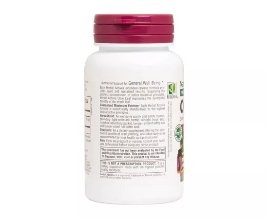 Natures Plus Herbal Actives Olive Leaf Oleuropein 30's