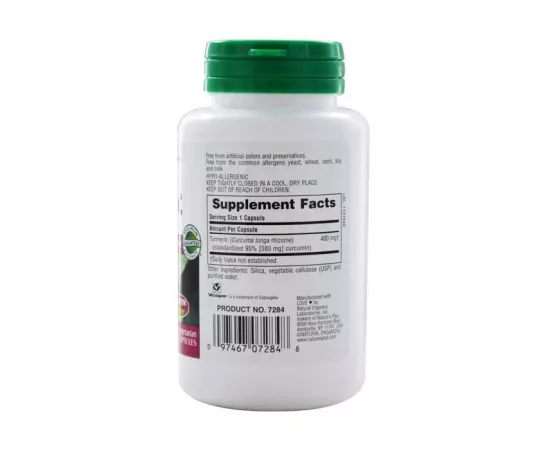 Natures Plus Herbal Actives Turmeric 400 mg 95% Curcumin 60's
