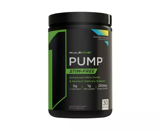 Rule1 Pump Stim-free 30 Serv Blue Razz Lemonade