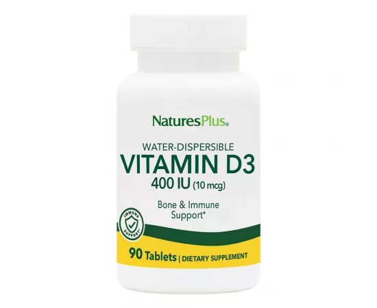 Natures Plus Vitamin D3 400 IU Water-Dispersible Tablets 90's