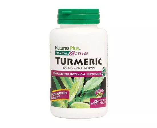 Natures Plus Herbal Actives Turmeric 400 mg 95% Curcumin 60's