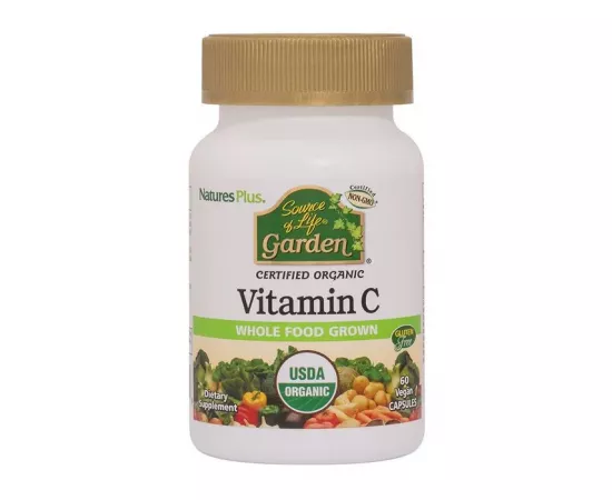 Natures Plus Source Of Life Garden Vitamin C 500 60mg Vegan Capsules