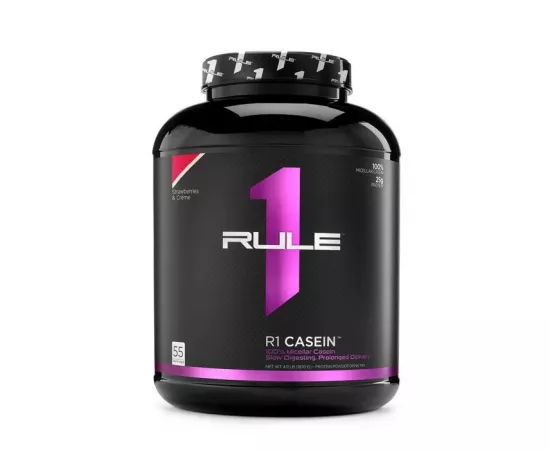 Rule1 Casein Strawberries & Creme 55 Servings 4 Lb