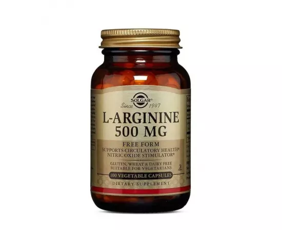 Solgar L-Arginine 500 mg Vegetable capsules 100's