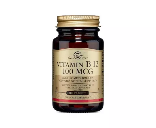 Solgar Vitamin B12 100 MCG Tablet 100's