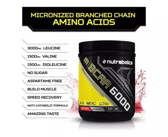 Nutrabolics BCAA 6000 Fruit Punch 240g