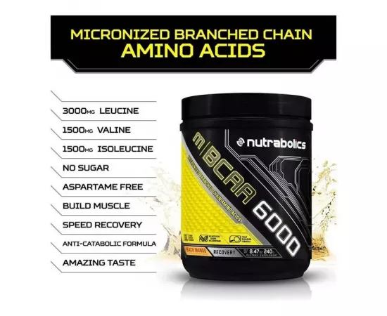 Nutrabolics BCAA 6000 Peach Mango 240g