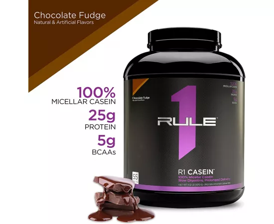 R1 Casein 55 Servings Chocolate Fudge 4.11 lb