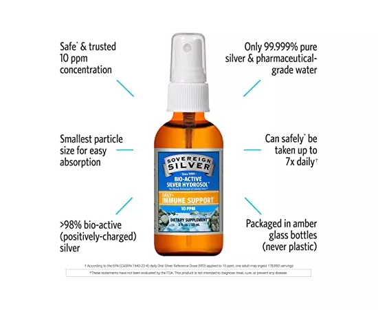 Sovereign Silver Bio-Active Silver Hydrosol  Mist Spray  2oz (59mL)