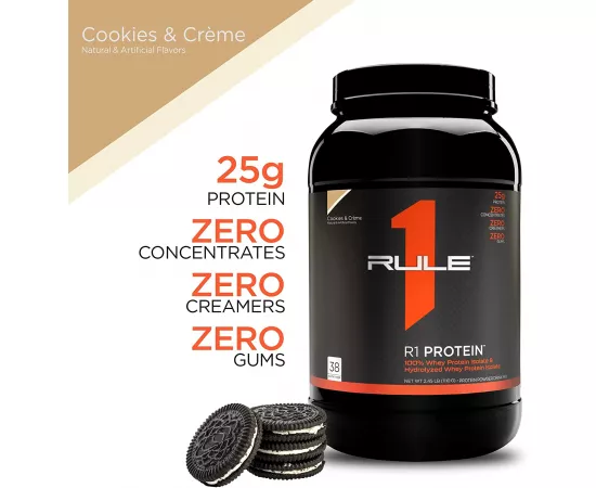 R1 Protein 38 Servings Cookies & Crème 2.42 Lb