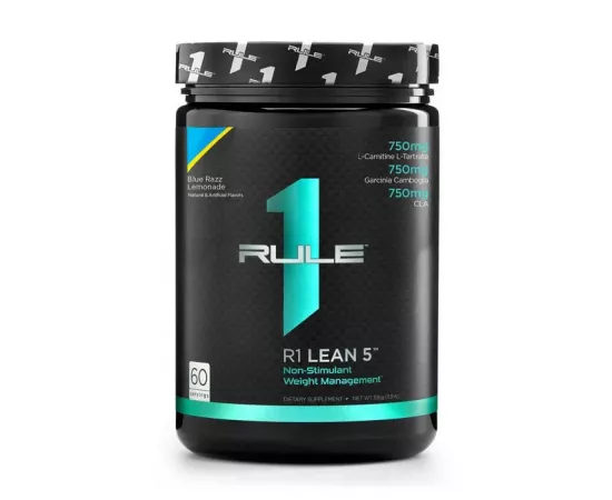 Rule1 Lean 5 60 Servings Blue Razz Lemonade 336g