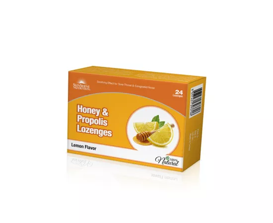 Sunshine Nutrition Honey & Propolis Lozenges Lemon Flavor 24's