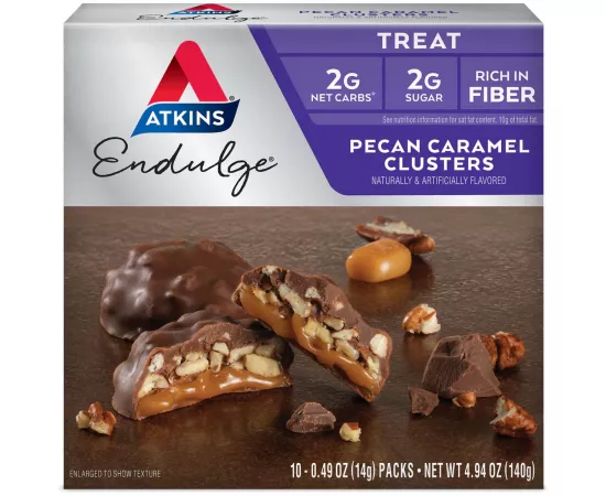 Atkins Endulge Pecan Caramel Clusters  Flavor 140g