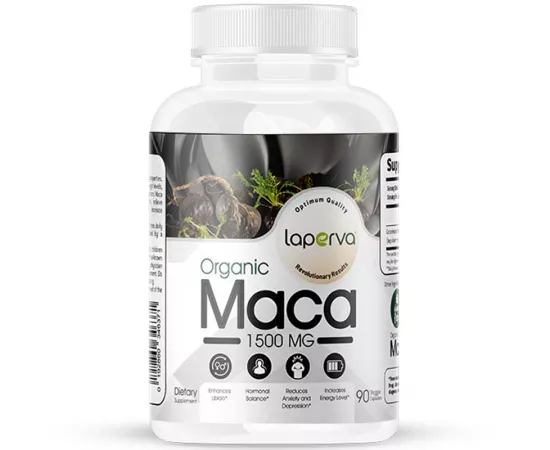 Laperva Organic Maca 1500mg Veggie Capsules 90