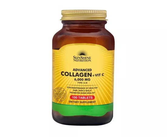 Sunshine Nutrition Advanced Collagen + Vitamin C Tablets 100's