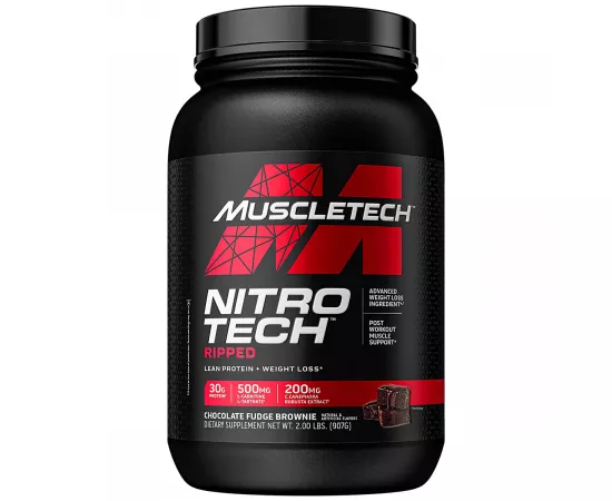 Muscletech Nitro Tech Ripped Chocolate Fudge Brownie 2 Lb (907 g)