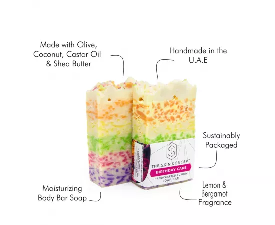 The Skin Concept Handmade Designer Birthday Cake - Bar Soap