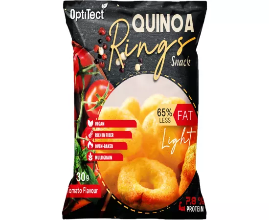 OptiTect Quinoa Rings Snack Tomato, 30 gm