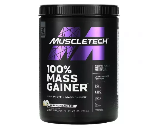 Muscletech 100% Mass Gainer Vanilla Milkshake 5.15 lbs (2.33 kg)