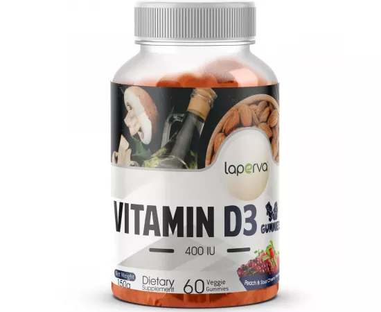 Laperva Vitamin D3 Gummies, 60 Veggie Gummies, 400 IU