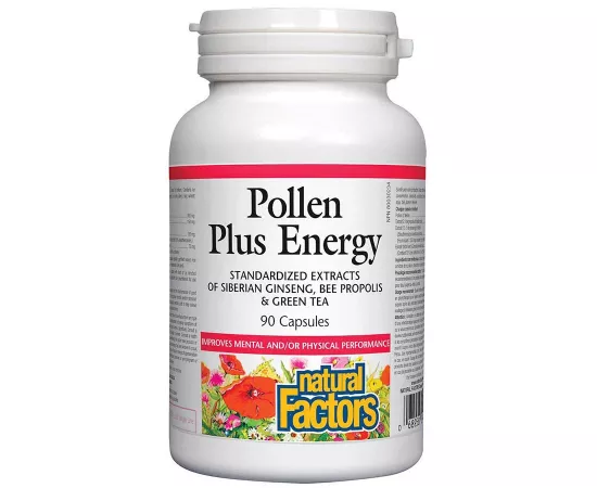 Natural Factors Pollen Plus Energy 90 Capsules