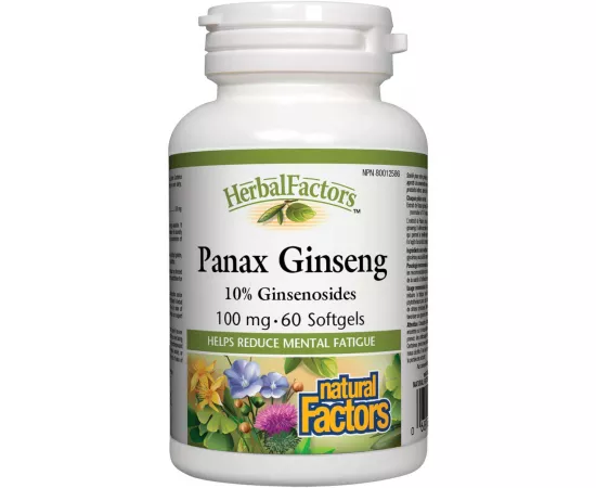 Natural Factors Panax Ginseng 100 mg 60 Softgels