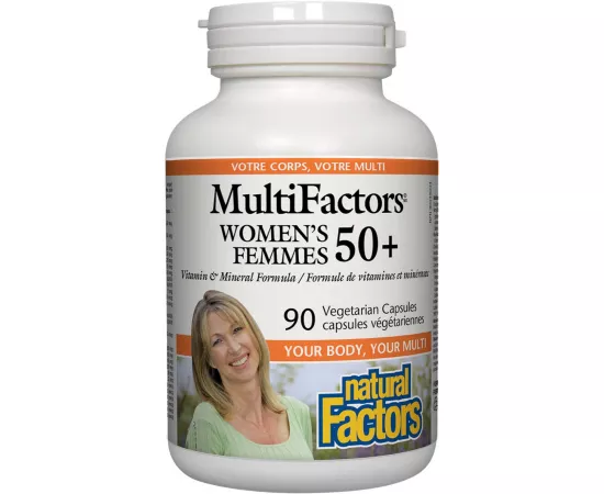 Natural Factors Multi Factors Women 50 Plus, 90 Veggie Capsules