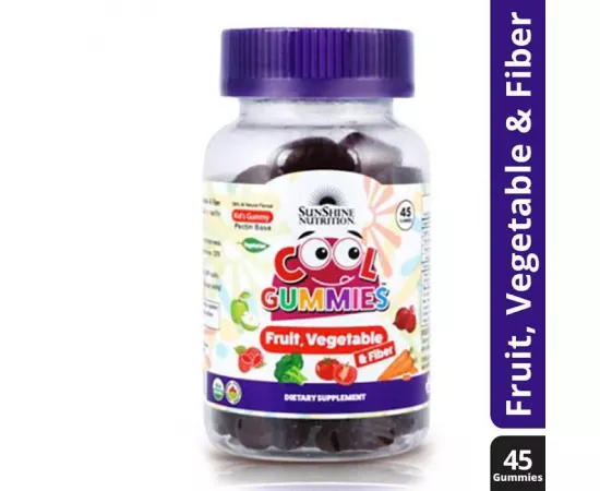 Sunshine Nutrition Cool Gummies Fruit Vegetable & Fiber 45's