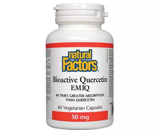 Natural Factors Bioactive Quercetin EMIQ 50mg 60 Veggie Capsules