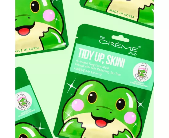 The Crème Shop Tidy Up Skin Animated Frog Face Mask  Skin Perfecting Tea Tree