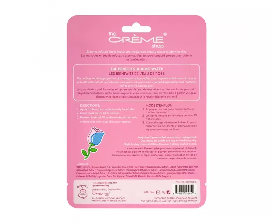 The Crème Shop Bulgarian Rose Water Face Mask