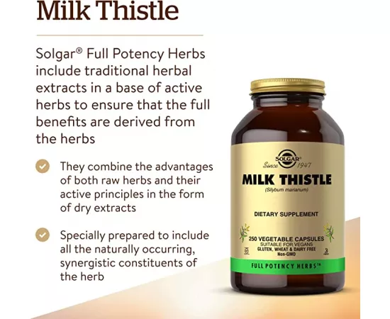 Solgar Full Potency Milk Thistle Vegetable capsules 250's