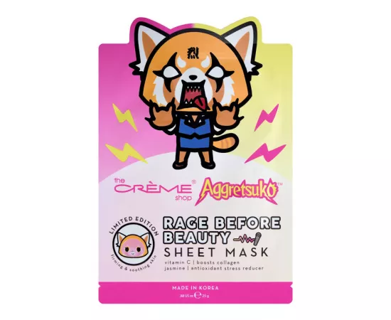 The Crème Shop Aggretsuko Rage Before Beauty Sheet Mask