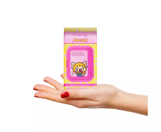 The Crème Shop Aggretsuko Complete Cleansing 20 Pre-Wet Towelettes