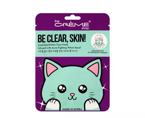 The Crème Shop Be Clear Skin Animated Kitten Face Mask