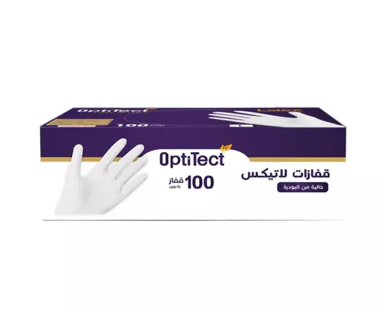 OptiTect Latex Gloves Powder Free 100 pcs M-Thai