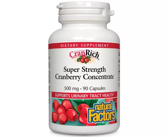 Natural Factors Super Strength Cranberry Concentrate 500mg 90 Capsules