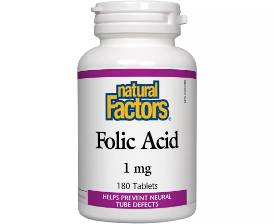 Natural Factors Folic Acid 1mg 180 Tablets