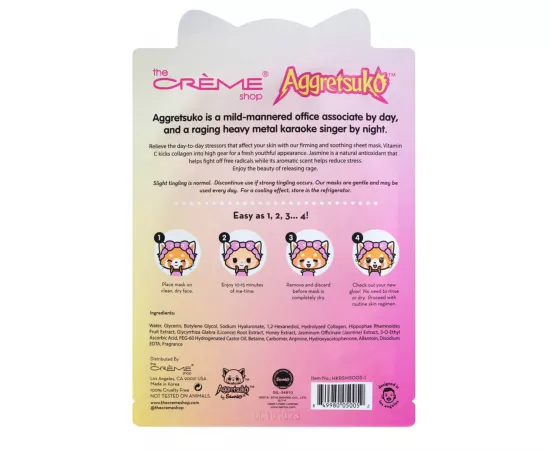 The Crème Shop Aggretsuko Rage Before Beauty Sheet Mask