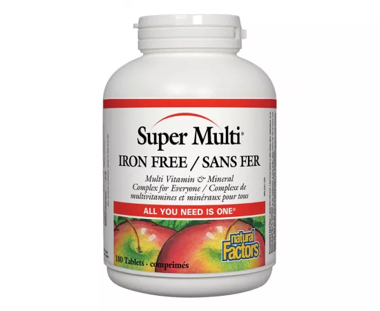 Natural Factors Super Multi Iron Free 180 Tablets