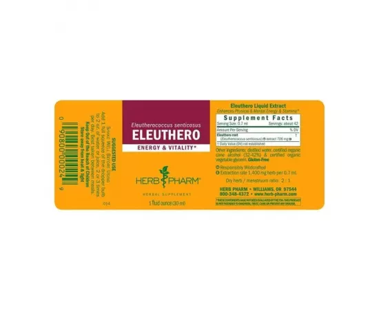 Herb Pharm Eleuthero Glycerite Siberian Ginseng 1 Oz