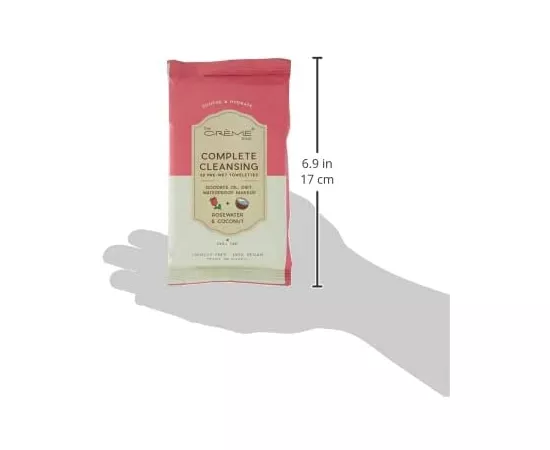 The Crème Shop Complete Cleansing Towelettes Coconut & Rosewater 20 Count