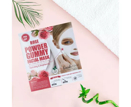 Look At Me 1Pc Powder Gummy Facial Mask (Rose)