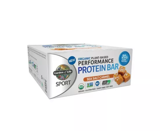 Garden of Life Sport Organic Protein Bar Sea Salt Caramel 70g (Pack of 12)