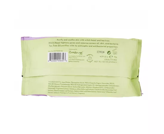 The Crème Shop Power Fusion Cleansing Towelettes Witch Hazel Tea Tree